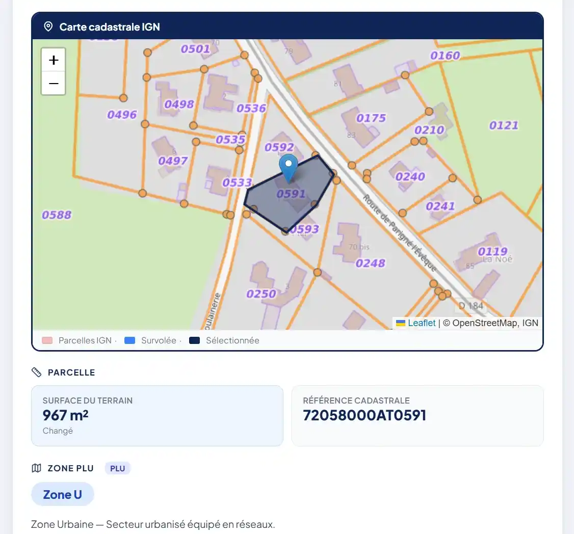 Outil pour récupérer les infos cadastrales