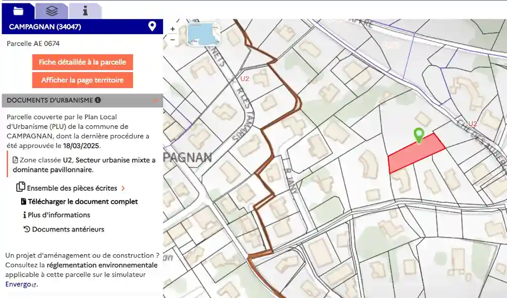 Savoir si mon terrain est constructible sur Géoportail