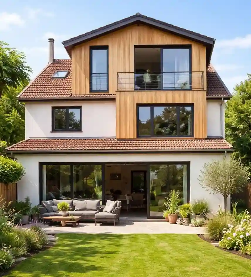 Surélévation en bois d'une maison