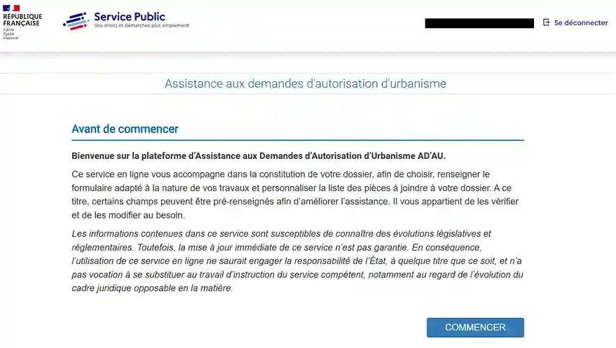 Déclaration d'ouverture des travaux