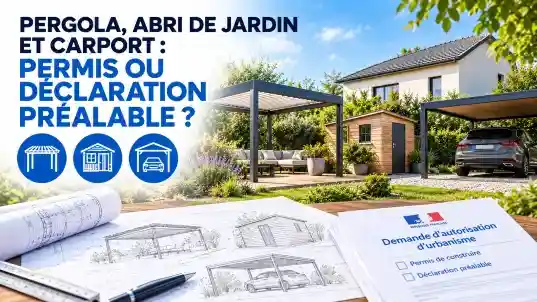 Pergola, abri de jardin et carport : permis ou déclaration préalable ?