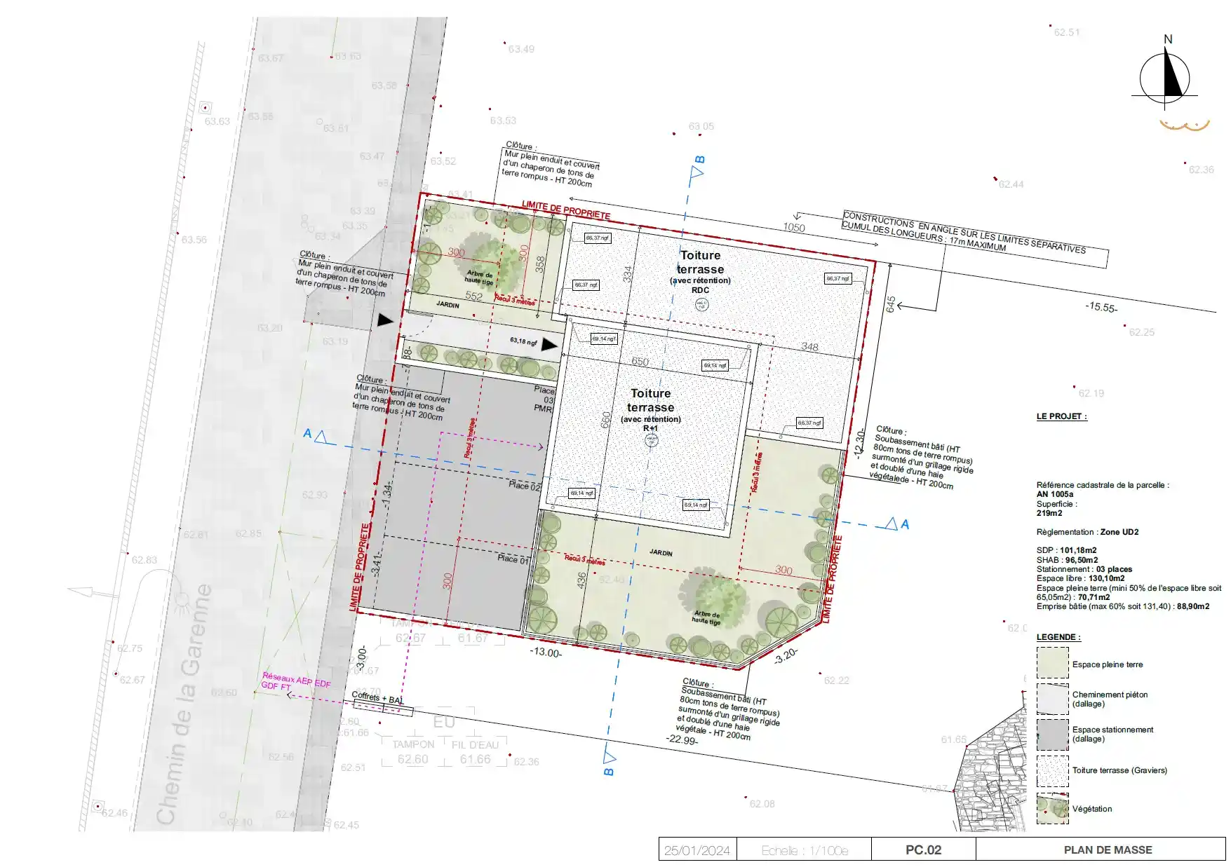 Exemple plan de masse permis de construire