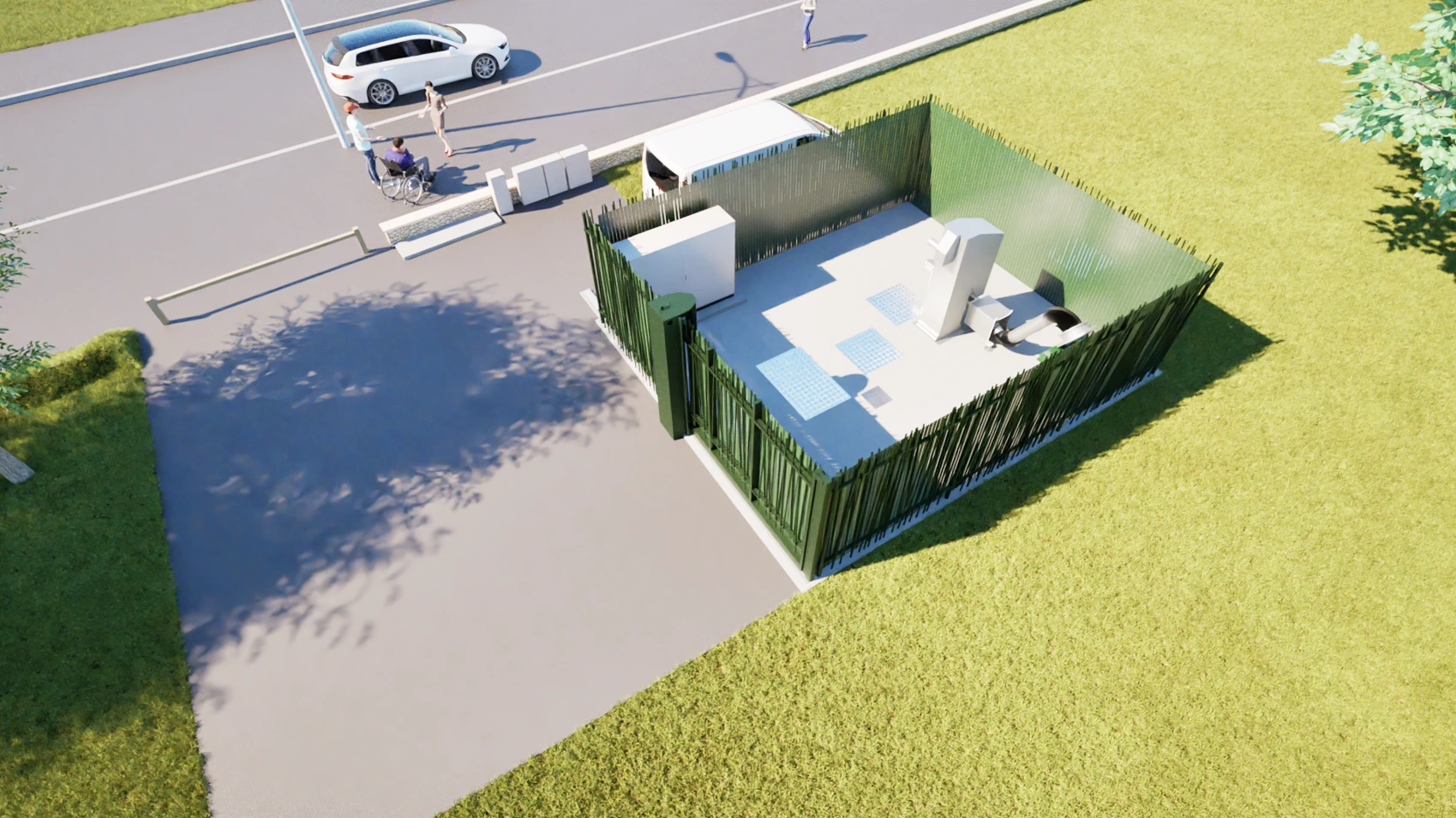 Vue d'ensemble site dégrilleur — suivi technique réalisation dessinateur bureau d'études