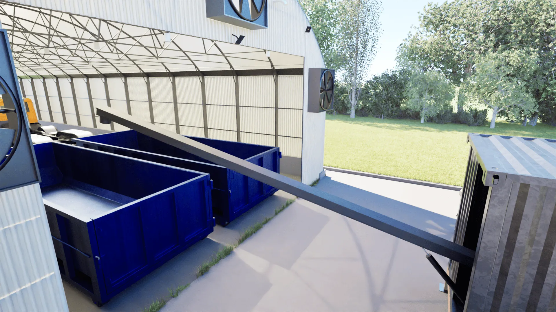 Projet unité mobile déshydratation STEP — comparaison deux solutions d'implantation BIM