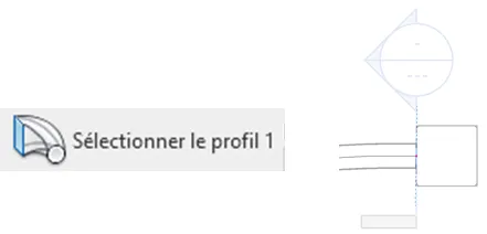 Bouton Sélectionner le profil 1 dans le ruban Bouton Sélectionner le profil 1 dans le ruban