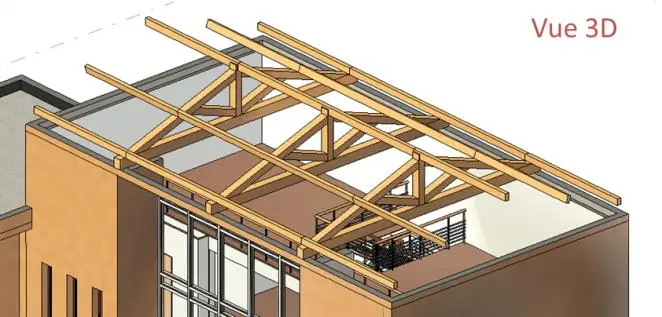 Ajustement de la longueur des pannes avec les poignées de forme dans Revit