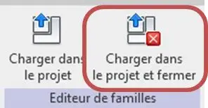 Chargement de la famille arbre modifiée dans le projet Villa Lisa