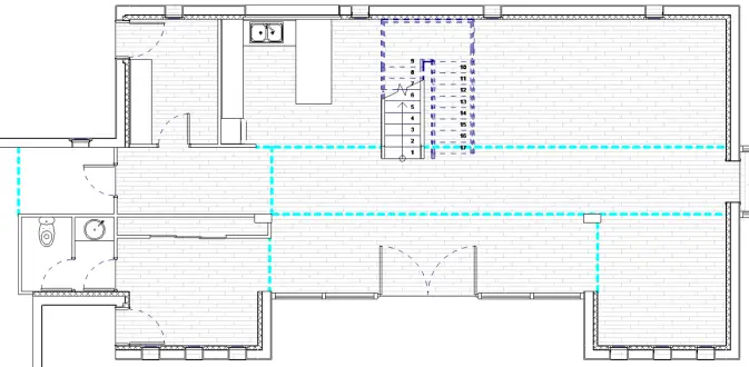 Plan RDC avec toutes les pièces délimitées et repérées par leur nom