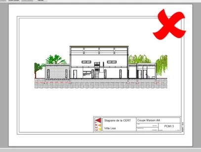 Fenêtre d'impression Revit avec sélection de l'imprimante PDF et aperçu