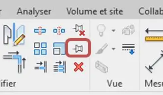 Verrouillage des murs à l'aide de l'outil VERROUILLER (PN) dans Revit
